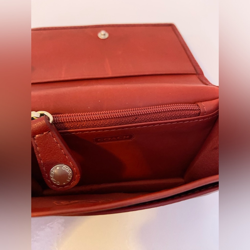 Vintage Coach Red‎ Bedford Multi-Function Purse Wallet 6994 - Picture 5 of 10